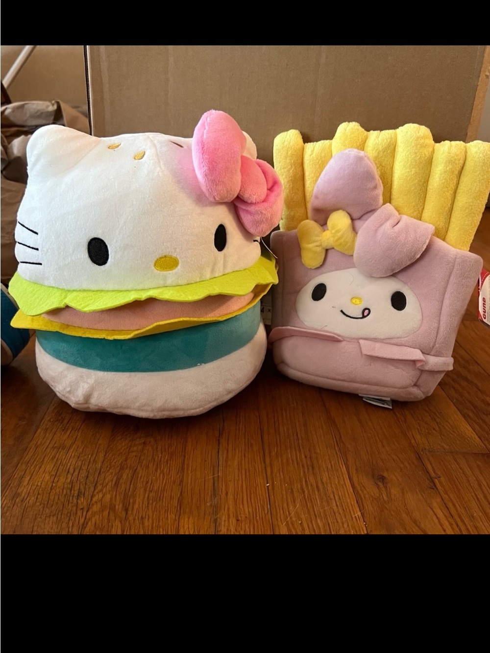 Hello Kitty Hamburger and My Melody Fries Sanrio x GUND 8” Plush Set